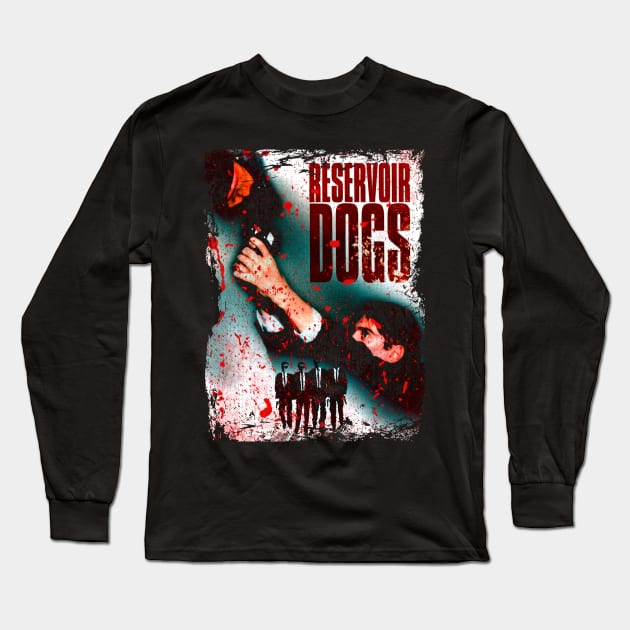 Graphic Neo Noir Crime Film Long Sleeve T-Shirt by WholesomeFood